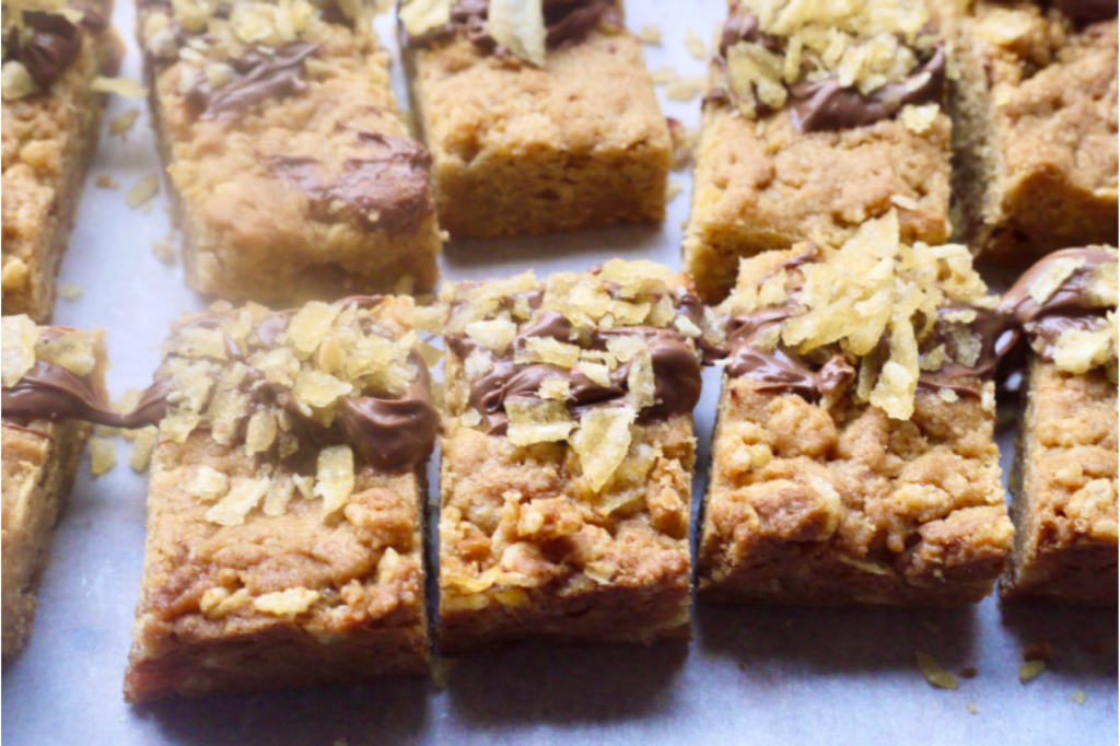 Crunch bars. This image links through to a web page with the recipe.